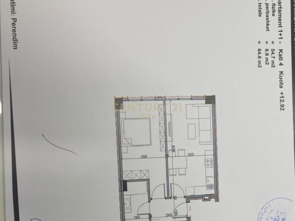 SHITET APARTAMENT 1+1  NE PASKUQAN.