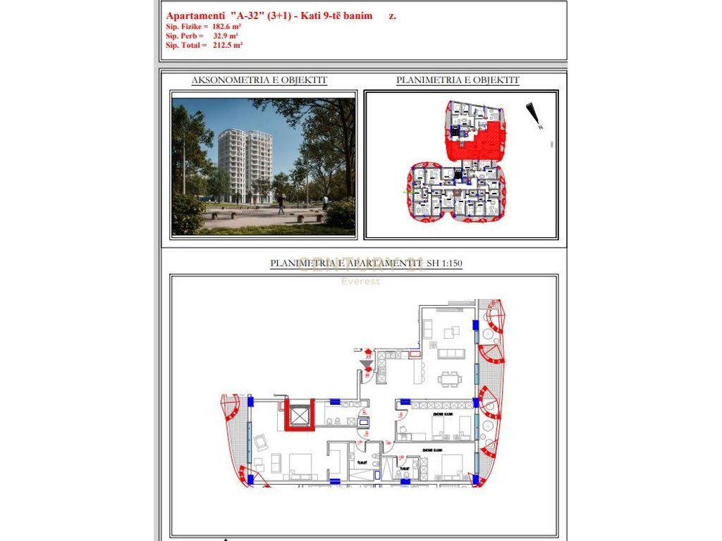 KOPSHTI BOTANIK, SHESIM APARTAMENT 3+1+2
