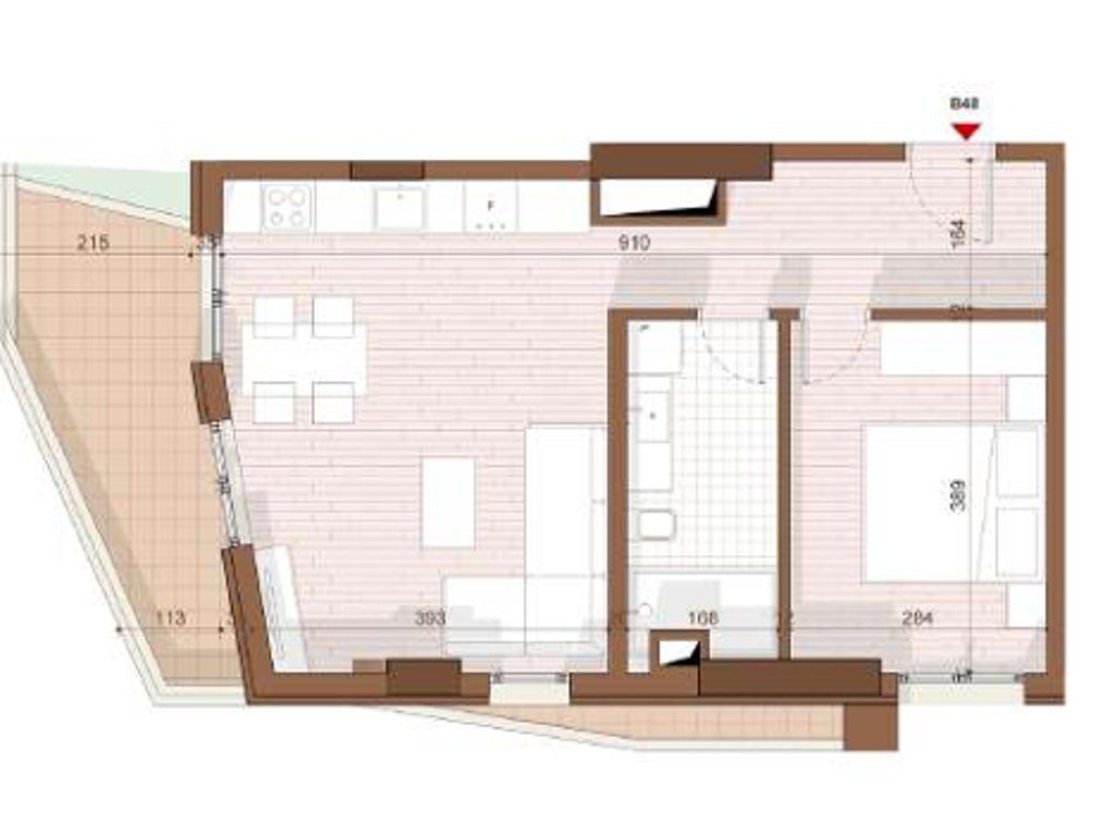 SHITET APARTAMENT 1+1+ VERANDE NE SHENGJIN