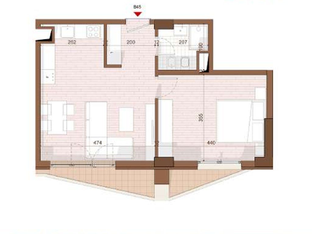SHITET APARTAMENT 1+1 NE SHENGJIN