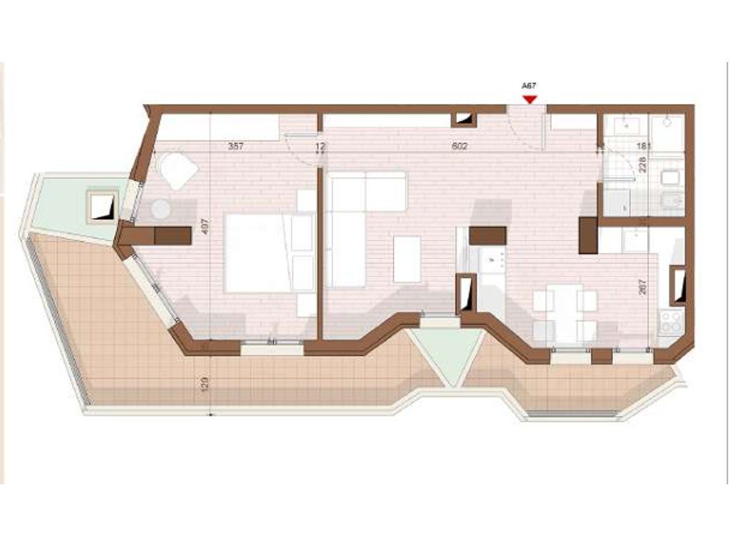 SHITET APARTAMENT 1+1+ VERANDE NE SHENGJIN