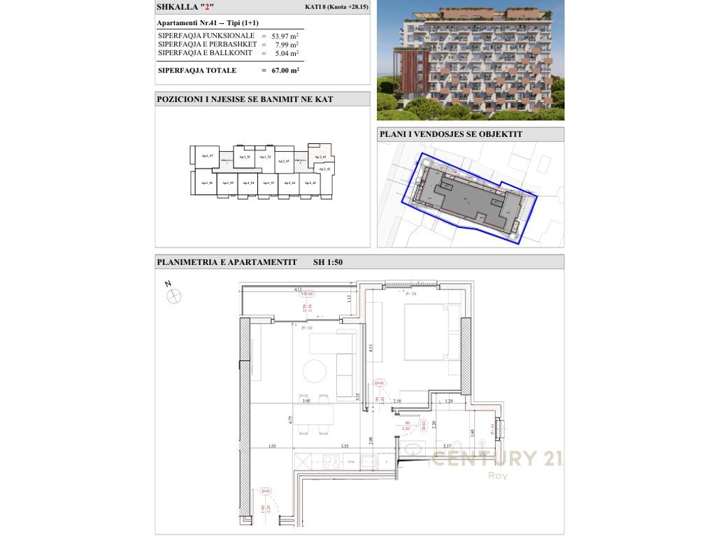 INVESTO PRANE DETIT, "ALMAR RESIDENCE" , APARTAMENTE 50 METRA LARG ME DETIN, MUNDESIA PAGESE ME KESTE !!! - Century 21 A...