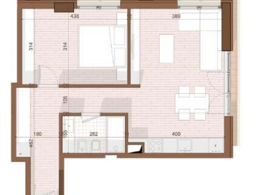 SHITET APARTAMENT 1+1 NE SHENGJIN