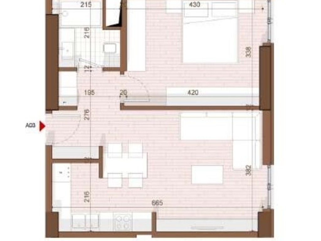 SHITET APARTAMENT 1+1 NE SHENGJIN