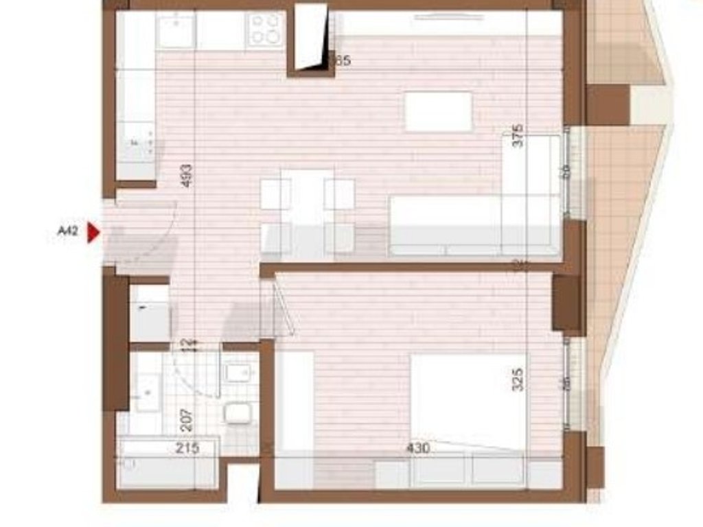 SHITET APARTAMENT 1+1 NE SHENGJIN