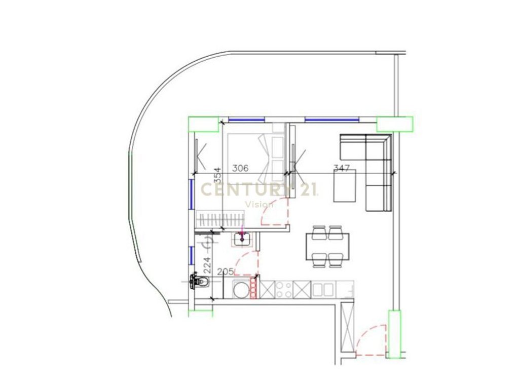 Apartament 1+1 Për Shitje në Shëngjin tek "Prishtina Tower"- 92,130€ | 87.74 m²