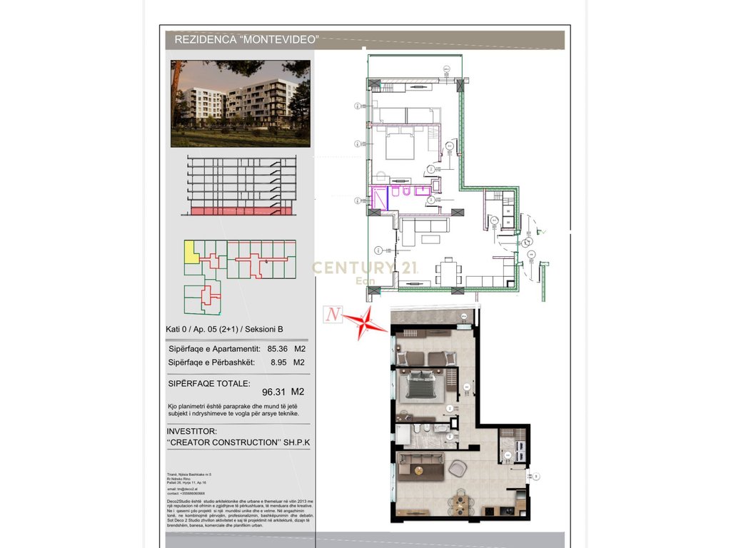 SHITET APARTAMENT 2+1 MONTEVIDEO RESIDENCE TE MALI ROBIT!
