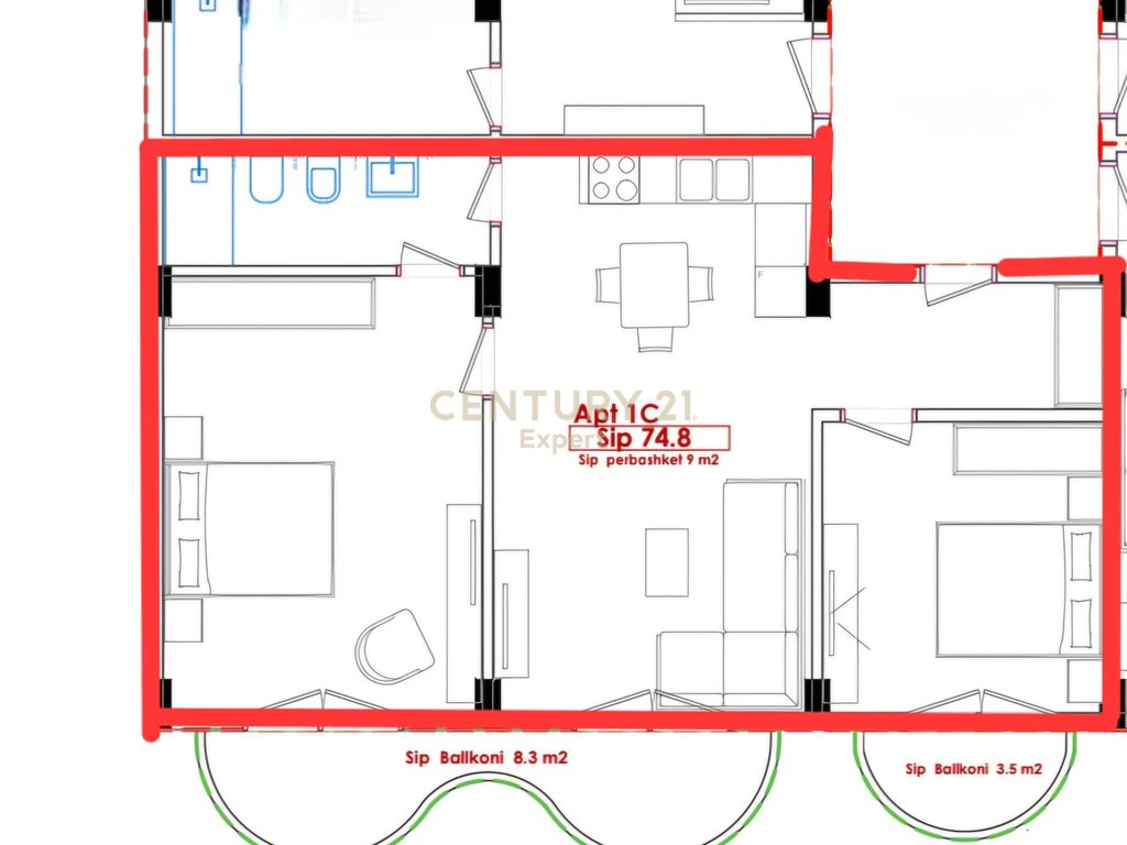 APARTAMENT 2+1+POST PARKIMI PËR SHITJE NË GOLEM