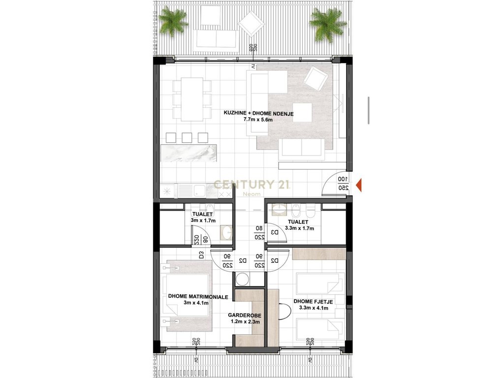 SHITET APARTAMENT 2+1+2 TEK EAST SIDE RESIDENCE!