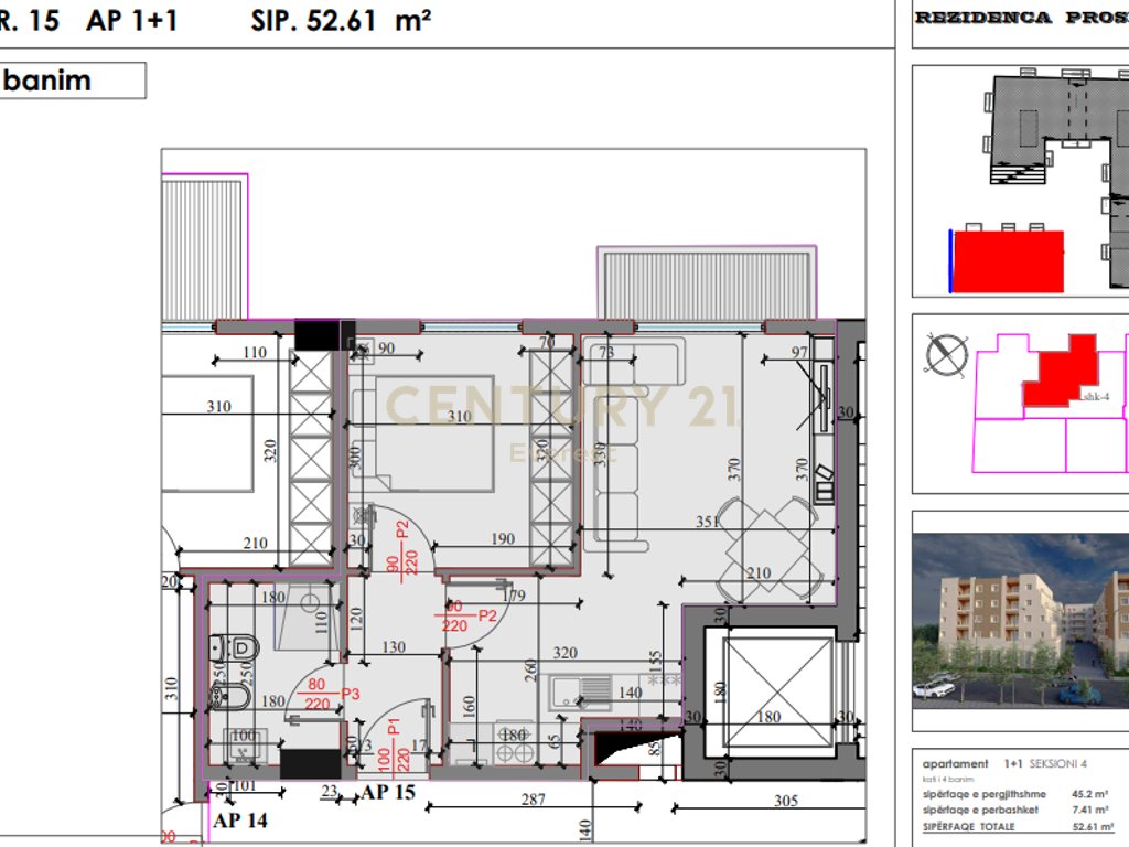 Kompleksi “Kodra e Liqenit”, Paskuqan-Shesim apartament 1+1