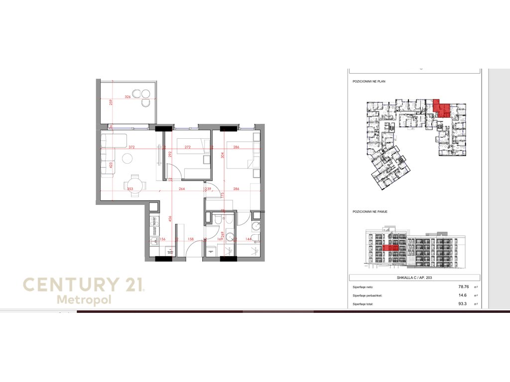 SHES APARTAMENT 2+1 NE RESIDENCEN NORTH-PASKUQAN!