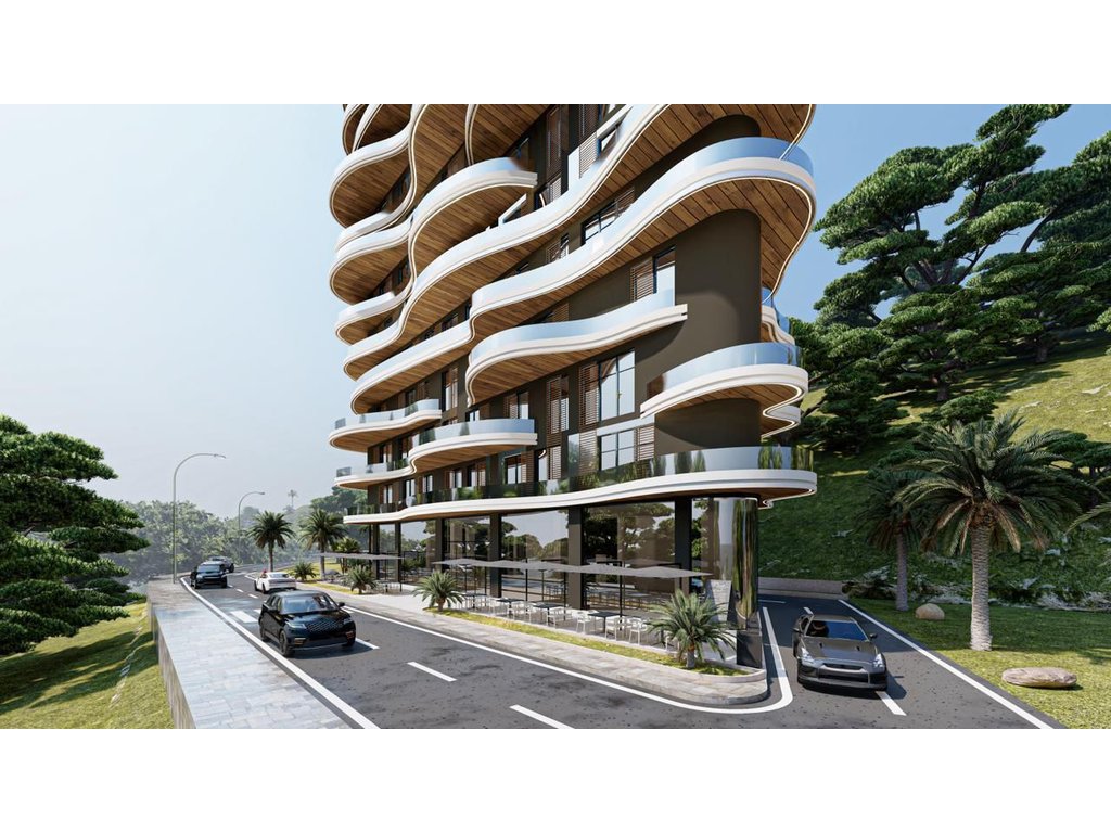 Shitet  Apartament  1+1 me Arkitekturë Organike dhe Pamje Fantastike Deti !
