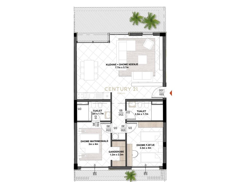 SHITET APARTAMENT 2+1+2 TEK EAST SIDE RESIDENCE!