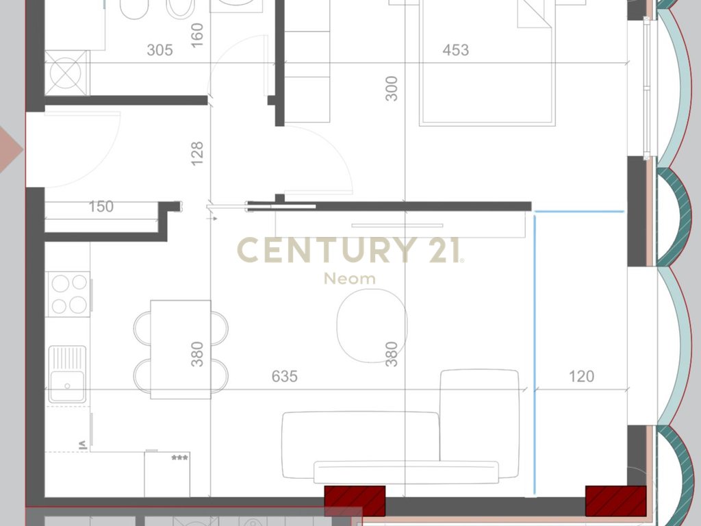 SHITET APARTAMENT 2+1 NOMAD BUILDING, 21 DHJETORI!