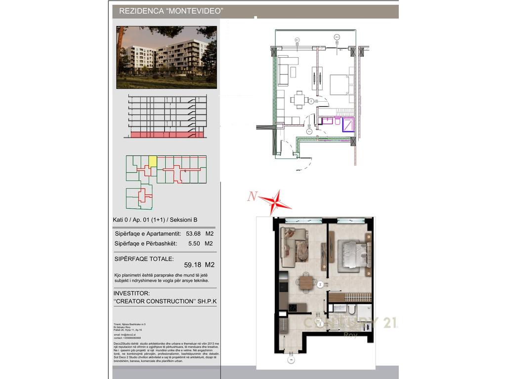 SHITET APARTAMENT 1+1, MONTEVIDEO RESIDENCE TE MALI ROBIT!