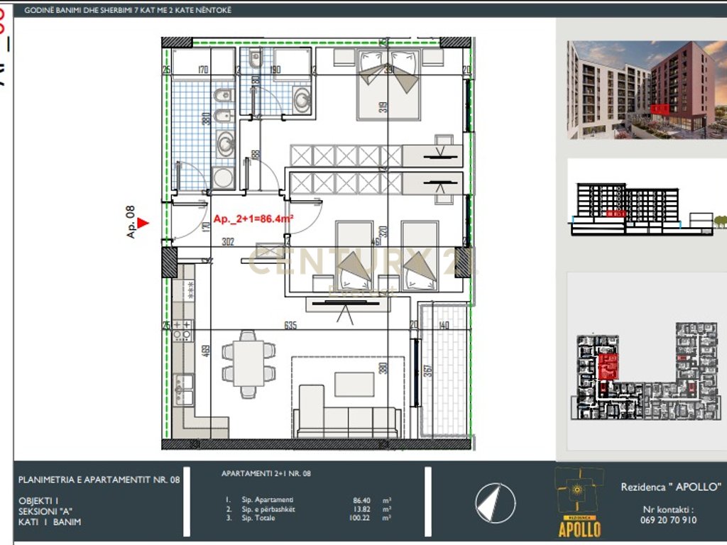 Rezidenca Apollo Paskuqan, Shitet Apartament 2+1, Me Mundesi Financimi Me Kredi!