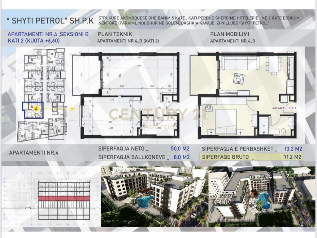 SHITET APARTAMENT 1+1 NE NDERTIM TE RI, MALI I ROBIT-GOLEM! ''AZURE COAST'', RESIDENCE ! MUNDESI PAGESE ME KESTE!