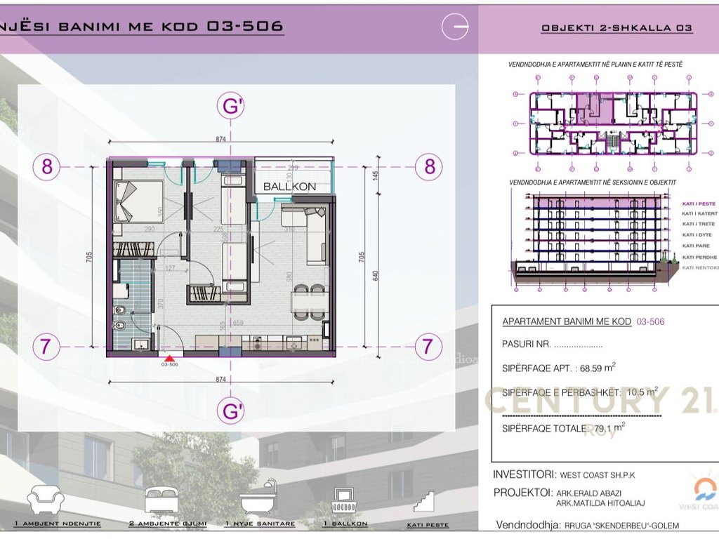 Shitet apartament 1+1 prane Pishave te Buta, Ndertim i RI !