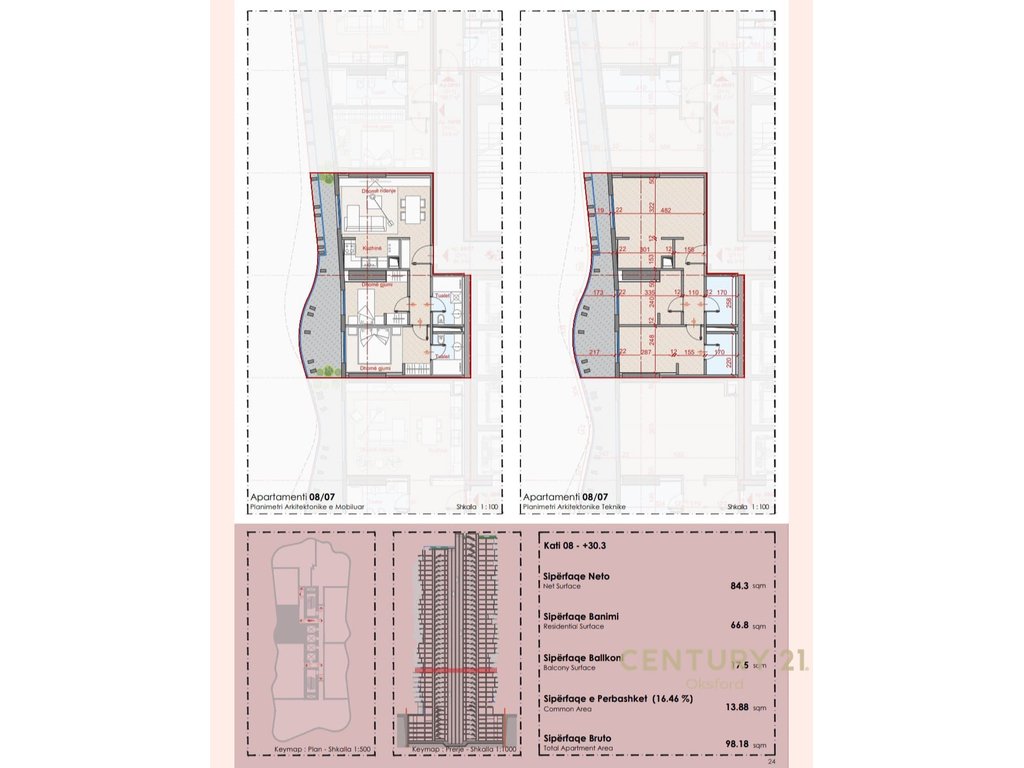 EKSKLUZIVE SHITET APARTAMENT 2+1+2 TEK TOP SEVEN TOWER!
