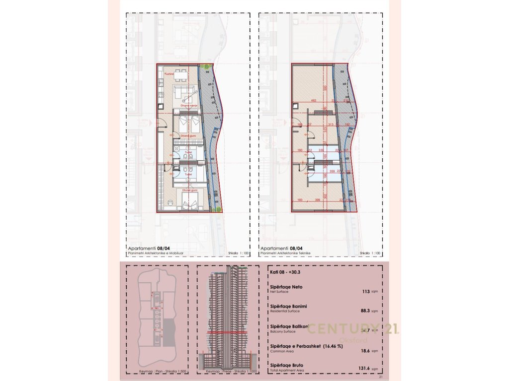 EKSKLUZIVE SHITET APARTAMENT 2+1+2 TEK TOP SEVEN TOWER!
