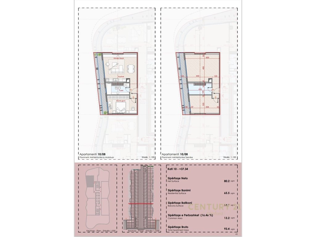 EKSKLUZIVE SHITET APARTAMENT 1+1+BALLKON TEK TOP SEVEN TOWER!