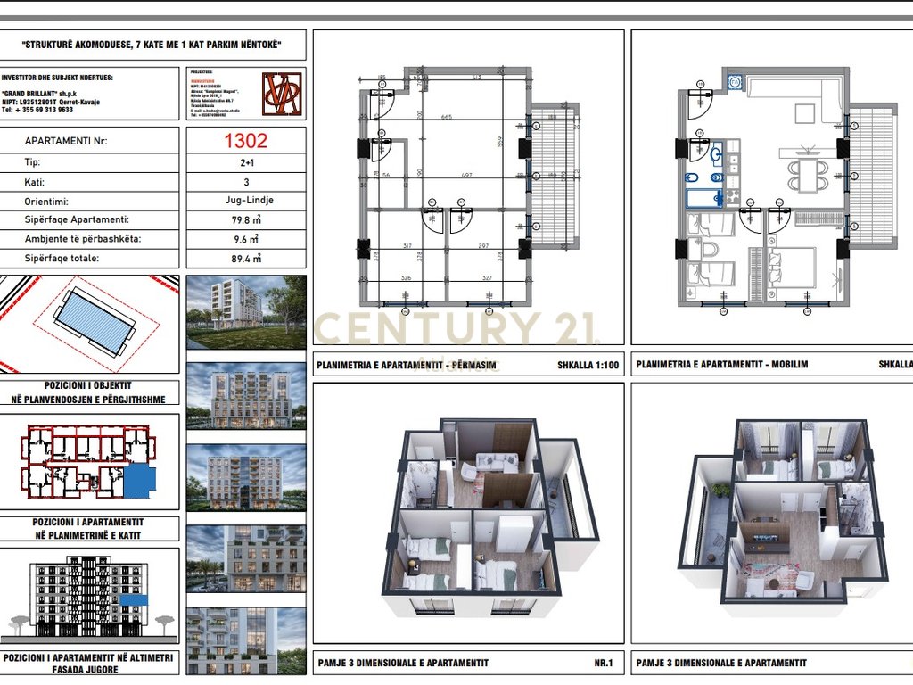 APARTAMENT 2+1 PER SHITJE PAGESE ME KESTE ,NDERTIM I RI NE QERRET !!