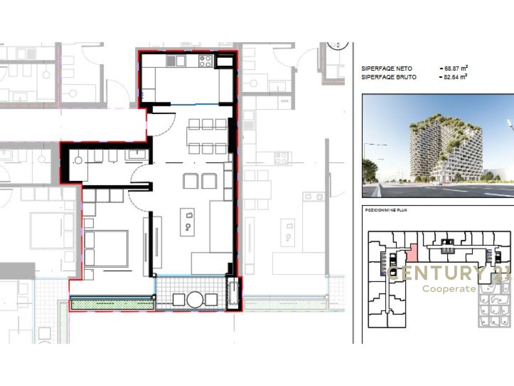 SHESIM APARTAMENT 1+1 TE "LION REZIDENCES 2"