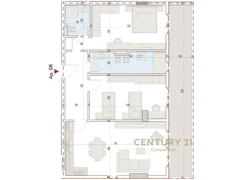 EKSKLUZIVE! SHESIM APARTAMENT 2+1+2 ME VERANDE, RINGSIDE RESIDENCES, PRANË BULEVARDIT TË RI.