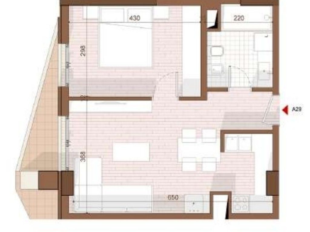 SHITET APARTAMENT 1+1 NE SHENGJIN