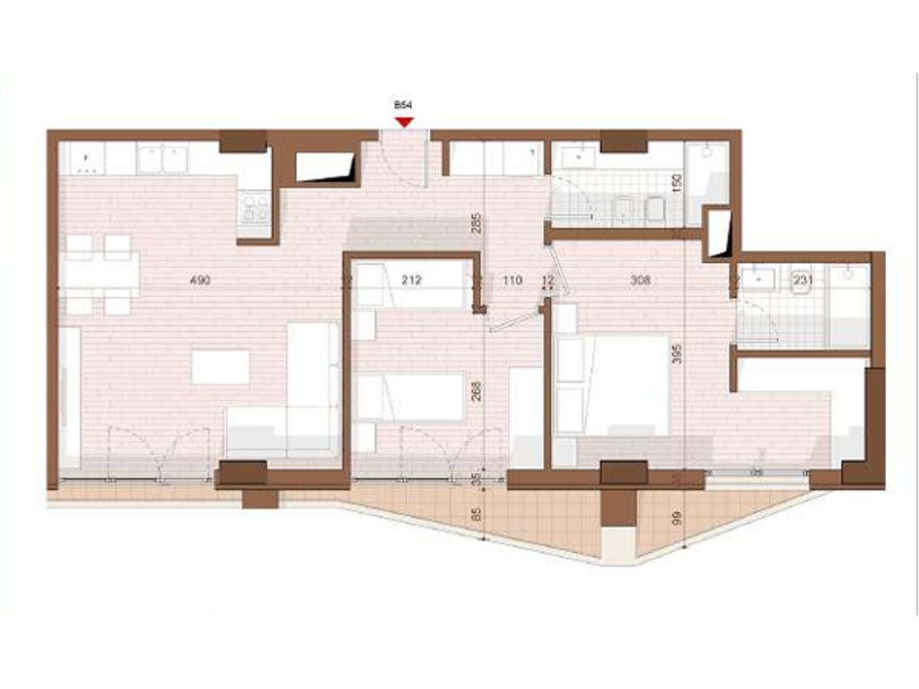 SHITET APARTAMENT 2+1+2 NE SHENGJIN