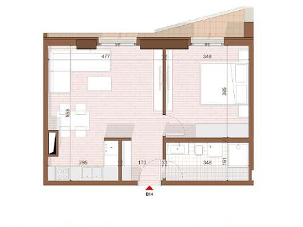 SHITET APARTAMENT 1+1 NE SHENGJIN