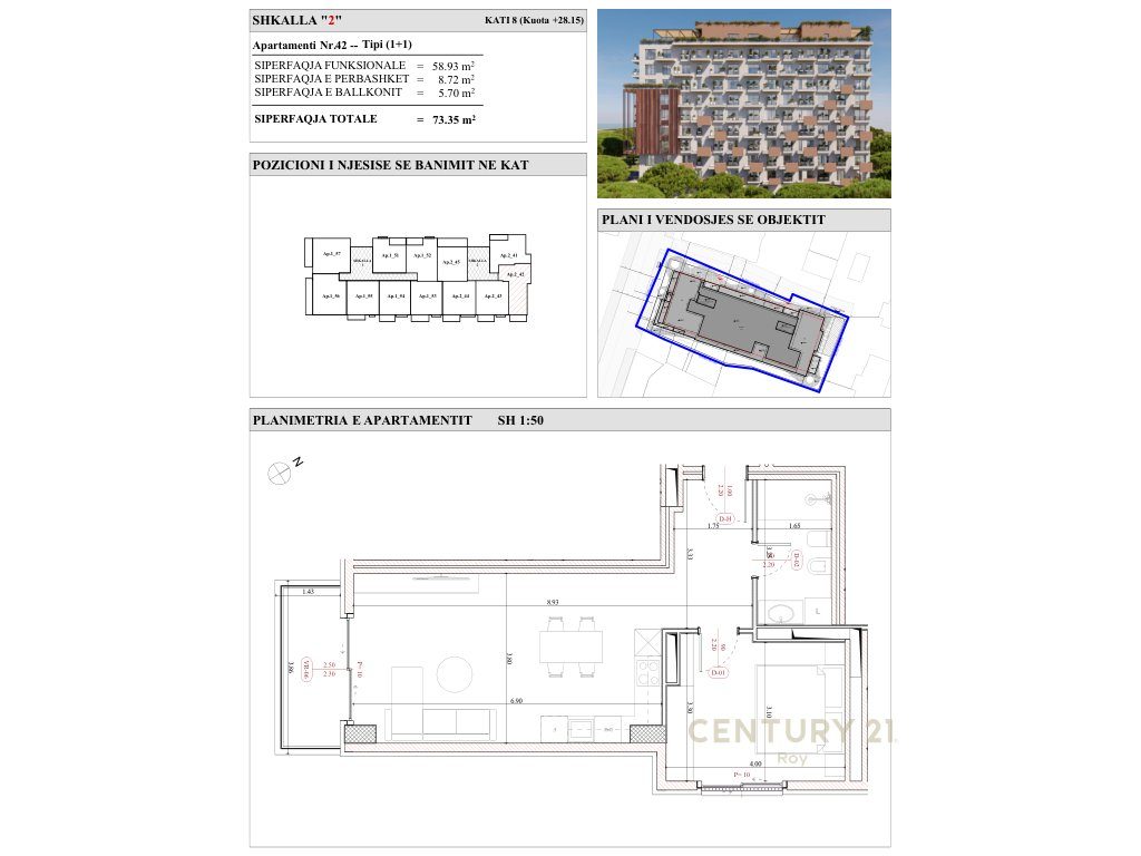INVESTO PRANE DETIT, "ALMAR RESIDENCE" , APARTAMENTE 50 METRA LARG ME DETIN, MUNDESIA PAGESE ME KESTE !!! - Century 21 A...