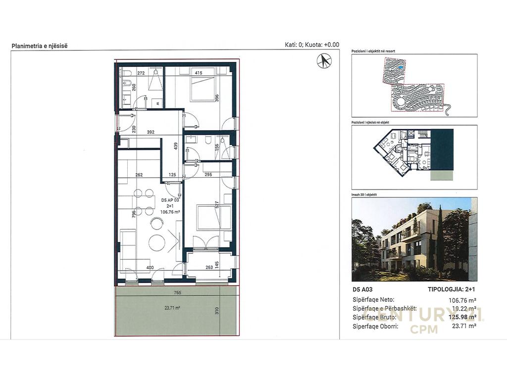 SHESIM APARTAMENT 2+1+2 ME OBORR NE SUN PALASE!