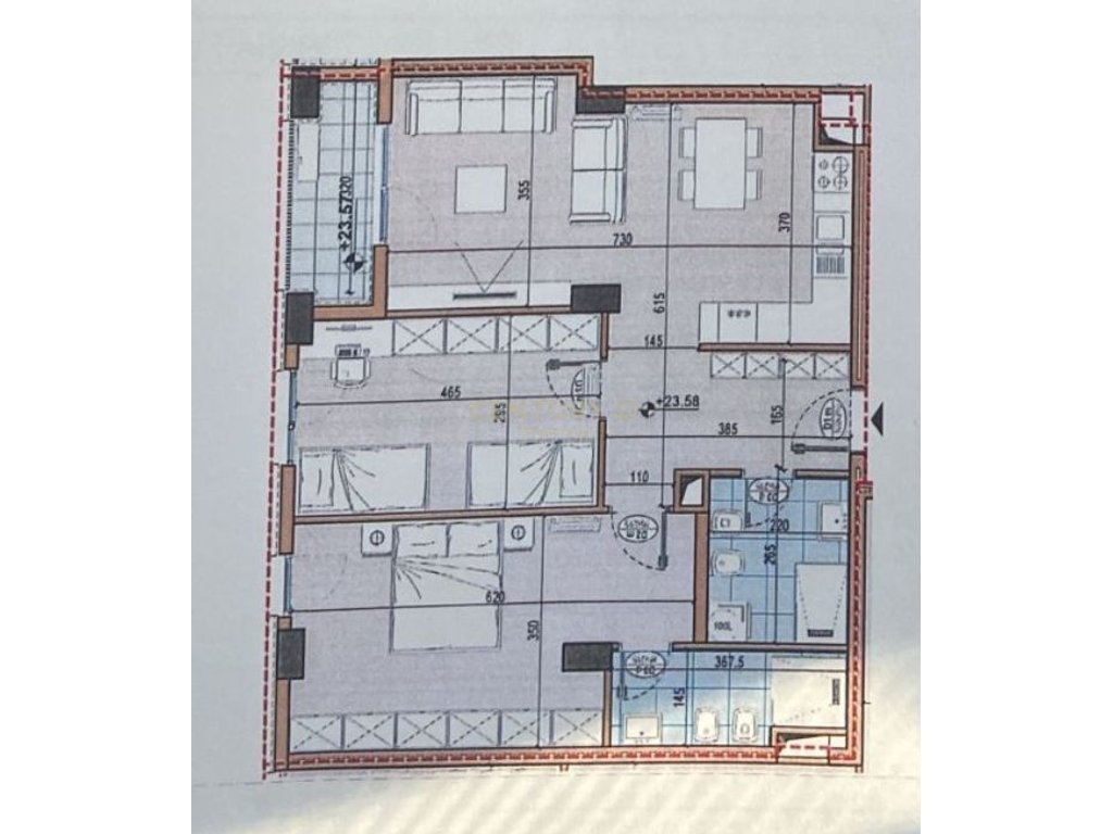 Apartament 2+1+2 per Shitje te Bulevardi I Ri