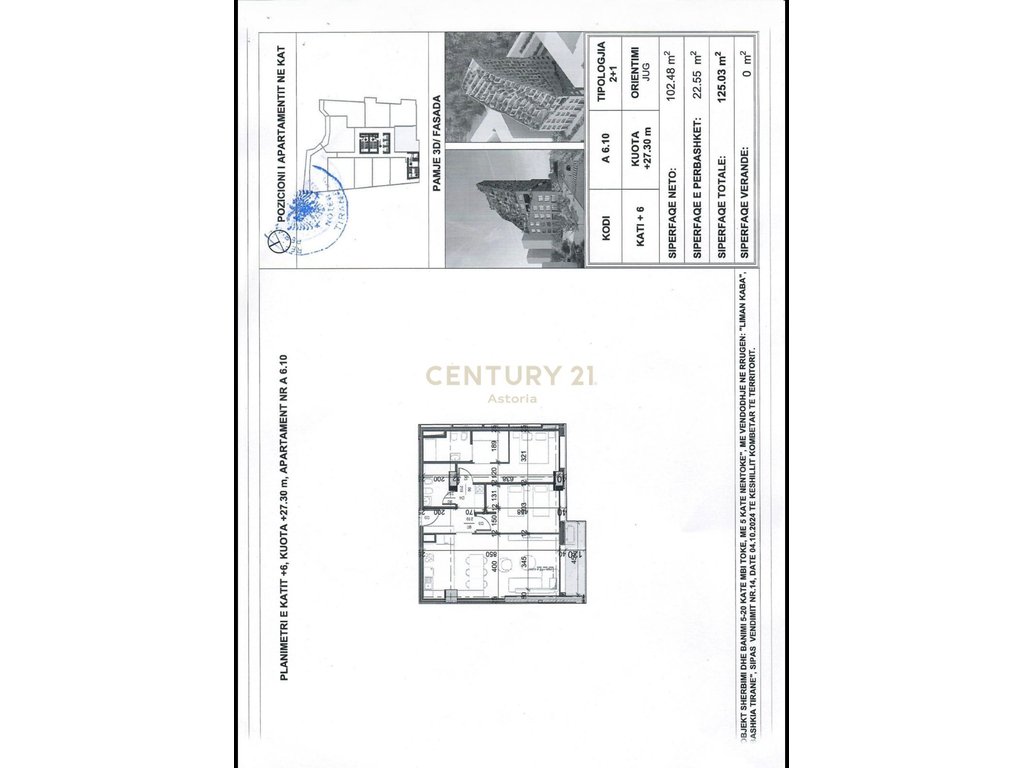 Apartament 2+1+2 në Kullë Moderne pranë Liqenit Artificial