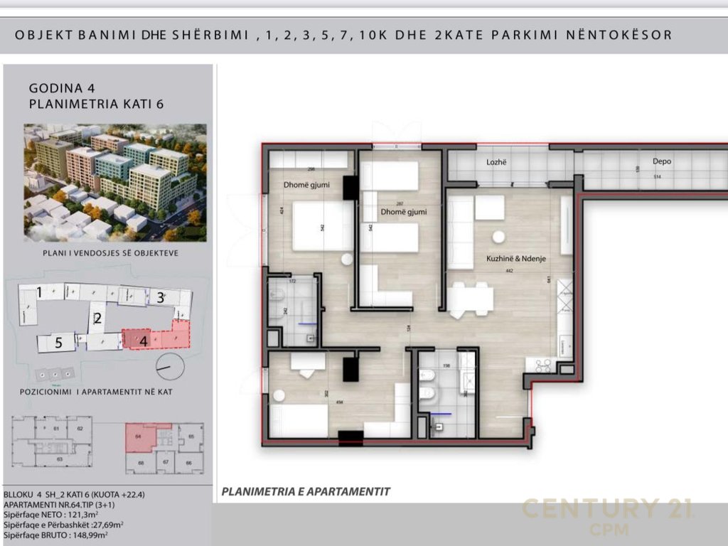 OKAZION SPLENDOR RESIDENCE SHESIM APARTAMENT 3+1+2+DEPO