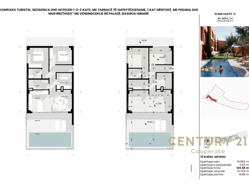 APARTAMENT 3+1 ME PISHINE NE SHITJE "IONIAN PALASE" | 165.3 m²