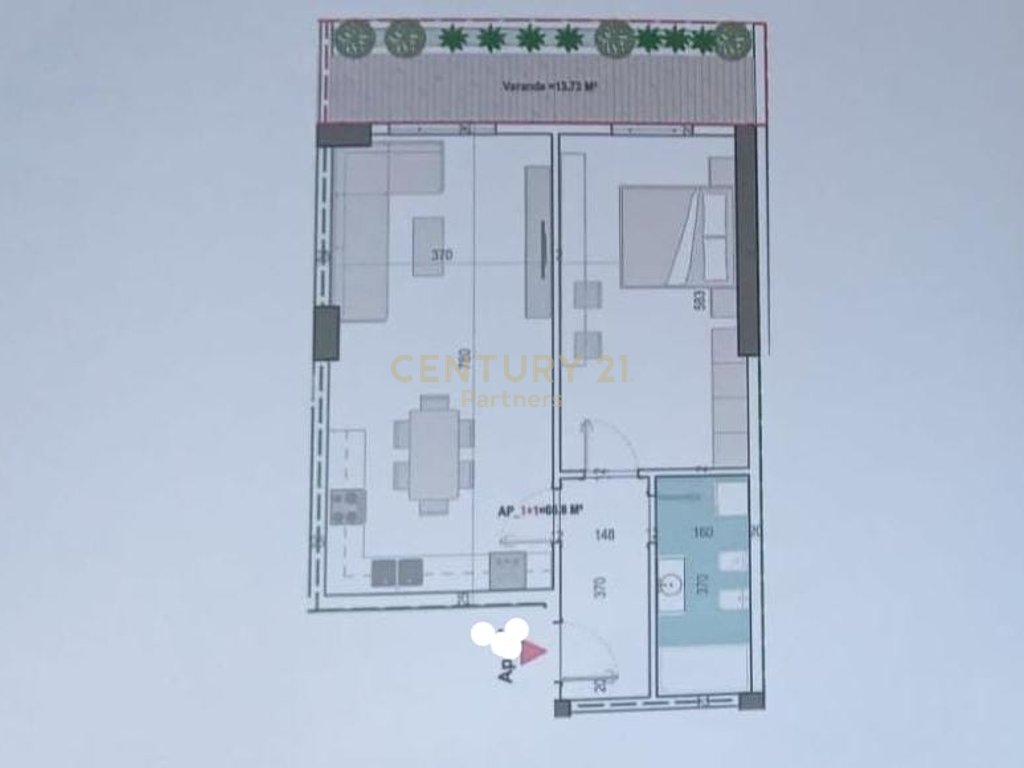 APARTAMENT 1+1 + Verande NE SHITJE NE PASKUQAN
MUNDESI PAGESE ME KESTE