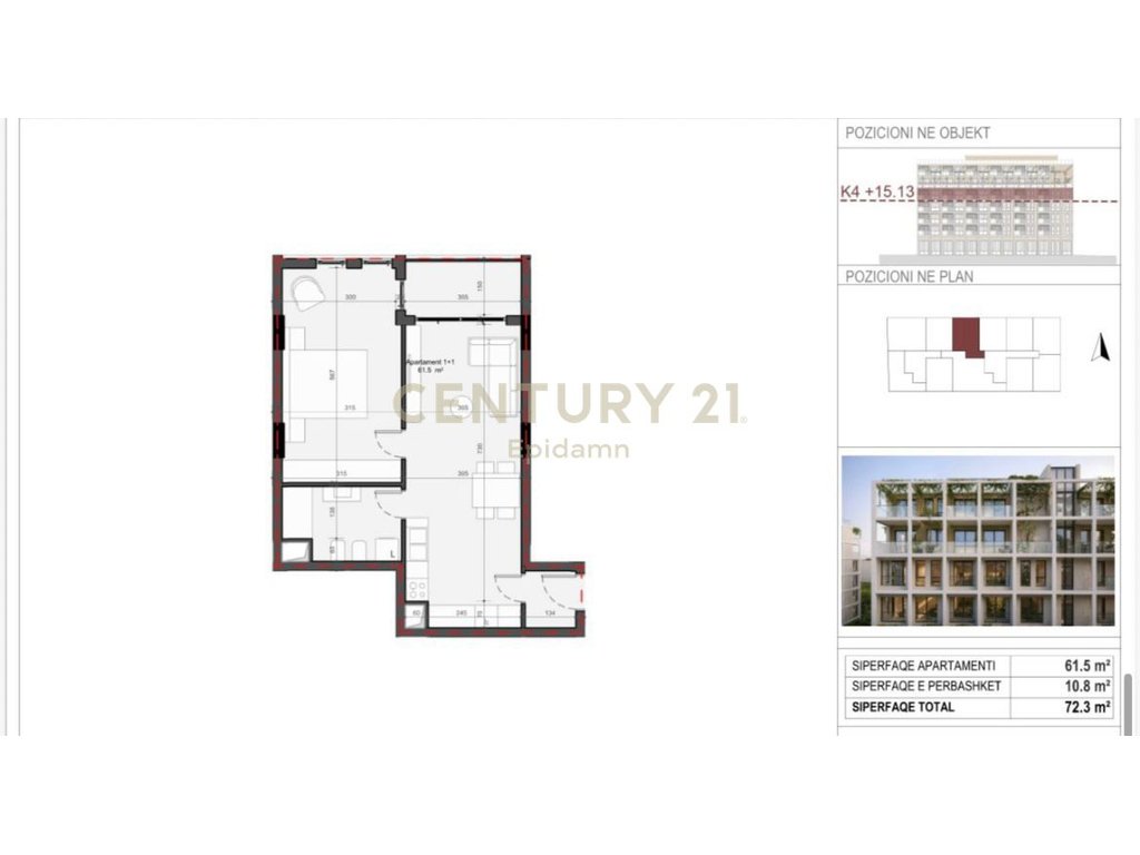 EXCLUSIVE ! Apartament 1+1 për shitje - Rezidenca “Mes Pishave” Mali i Robit !!