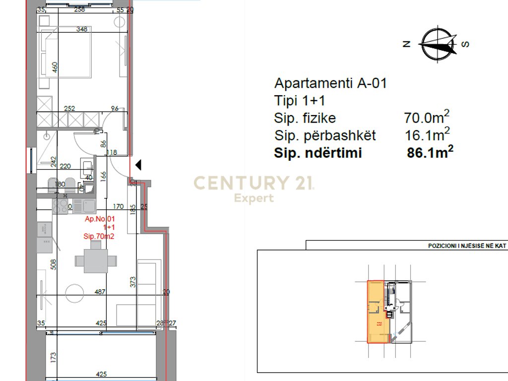 APARTAMENTE 1+1 PER SHITJE, GJIRI I LALZIT !!