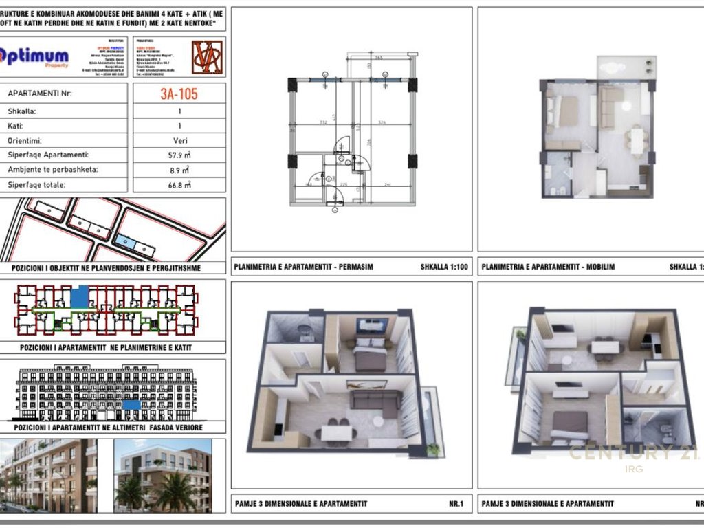 APARTAMENT 1 PLUS 1 PER SHITJE ADRIA REZIDENC, QERRET
