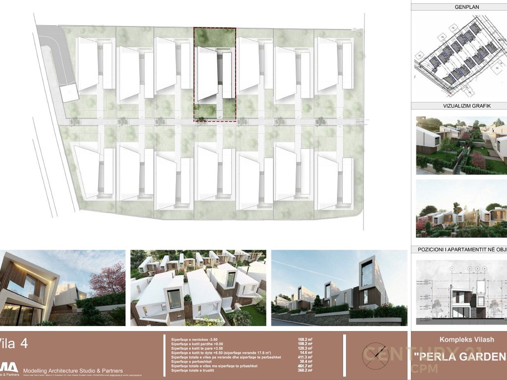 Shitet vilë 3 kateshe tek Perla Residence në Mjull - Bathore