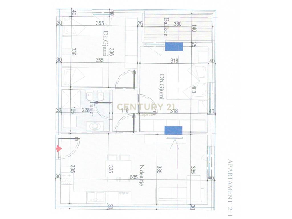 Shesim apartament 2+1+P tek Tirana Entry!
