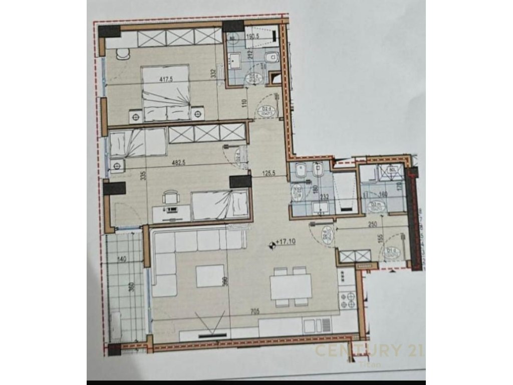 Shitet apartament 2+1+3 ne Bulevardin e Ri!