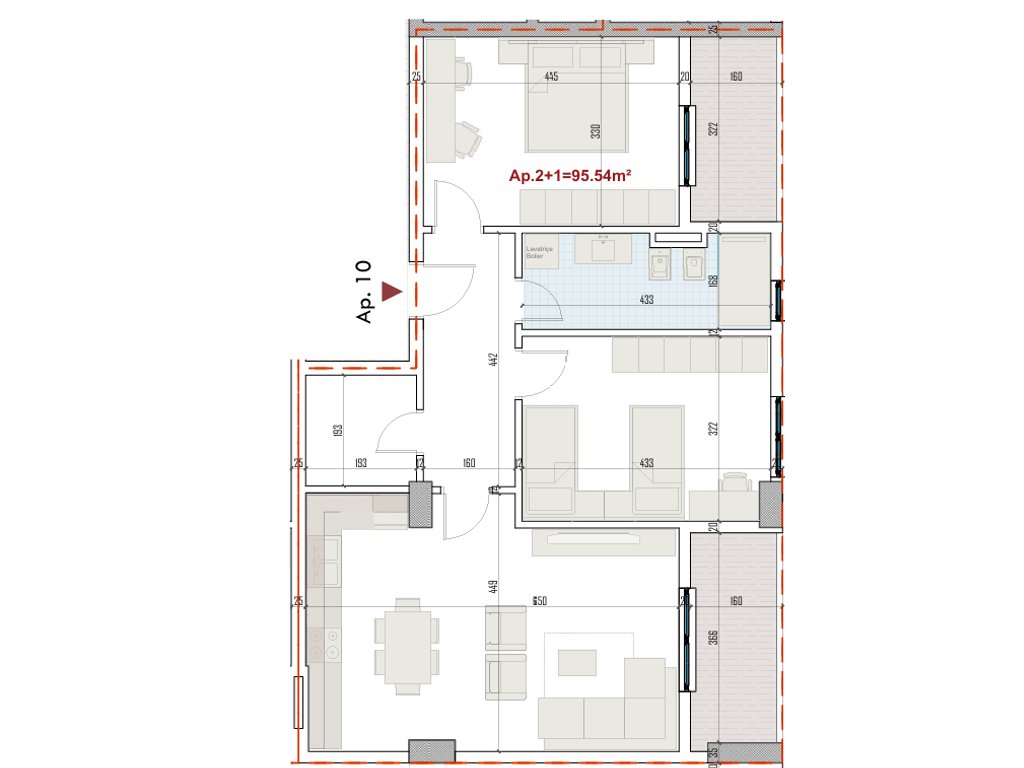 Apartament 2+1 në shitje në Paskuqan ,ne Residencen Ringside  , Tiranë
