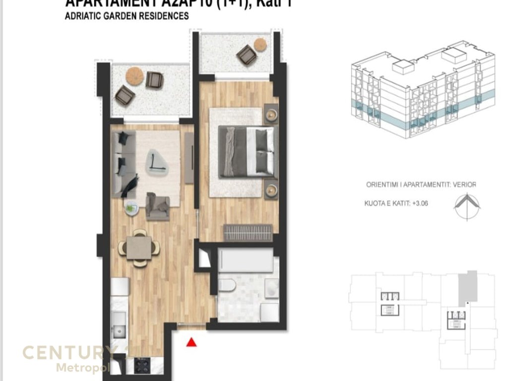 Apartament 1+1 për Shitje pranë Pishave të Buta, Golem!