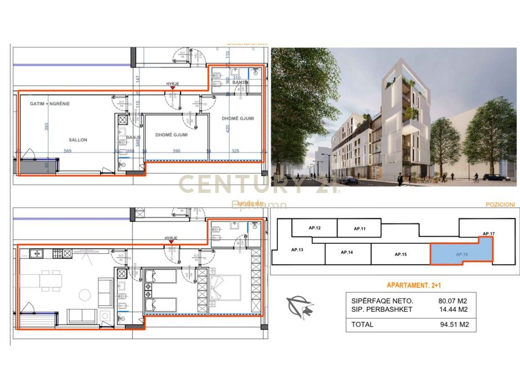 Iluminar Residence - Apartament 2+1+2 për shitje !!