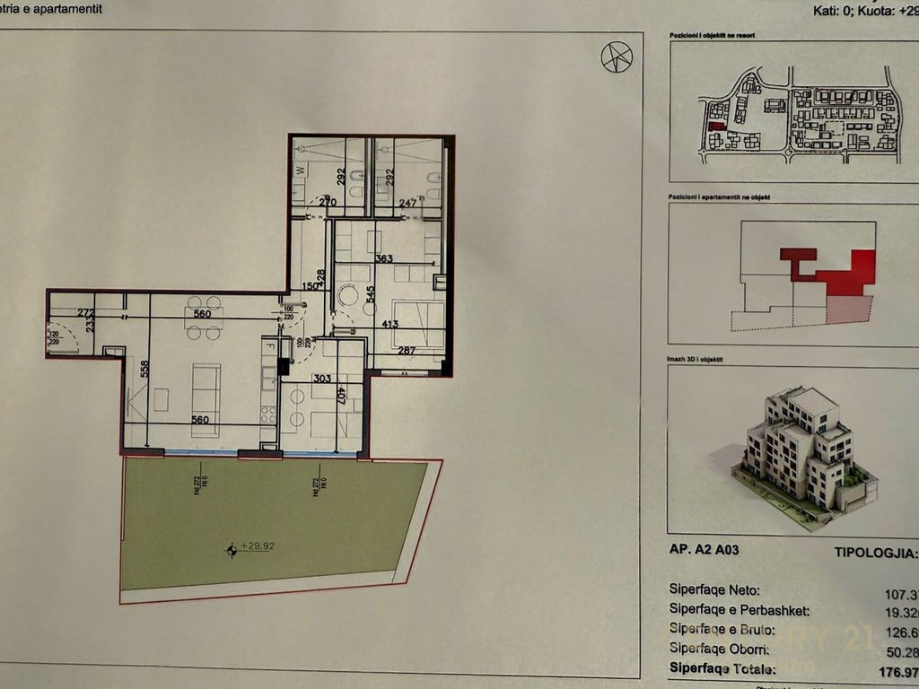 Shitet apartament 2+1 me oborr privat në resortin më të ri në Rivierën Shqiptare  Square Village, Santorini 2!