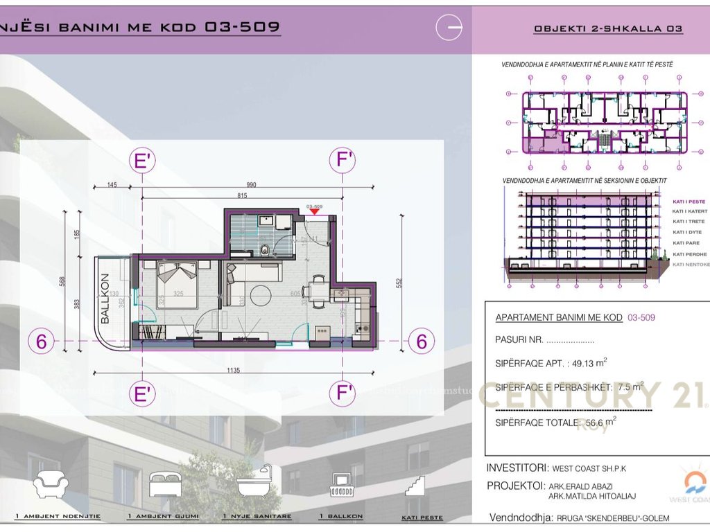 Shitet apartament 1+1 prane Pishave te Buta, Ndertim i RI !