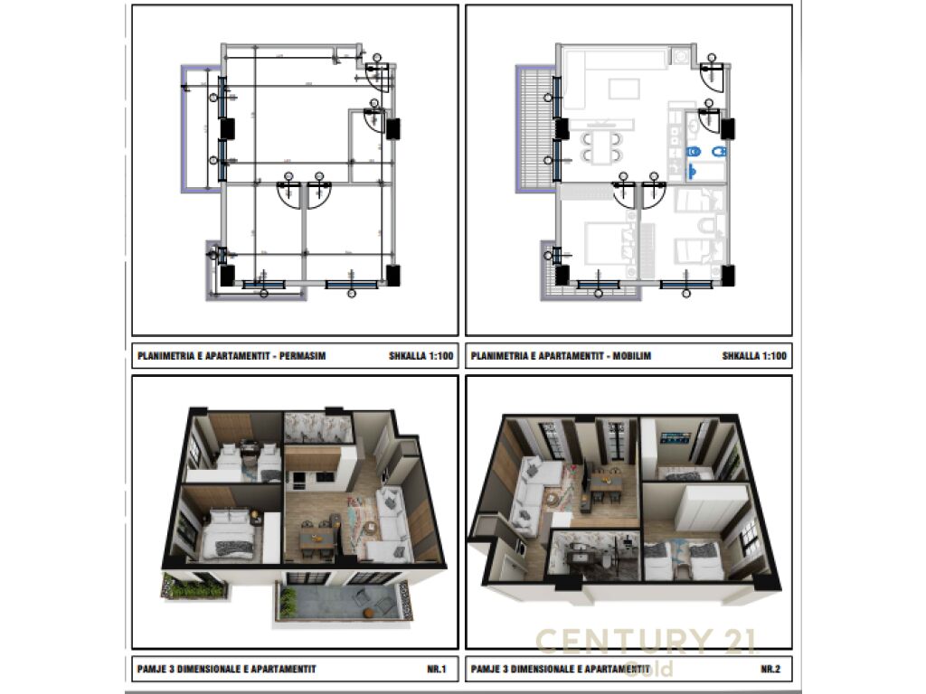 APARTAMENT 2+1 NE SHITJE NE GOLEM ME PAMJE DETI! MUNDESI PAGESE ME KESTE